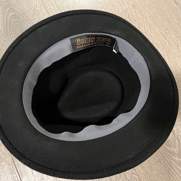 Goorin Bros Charlestowne Wool Pork Pie Fedora Hat in black - Picture 6 of 6